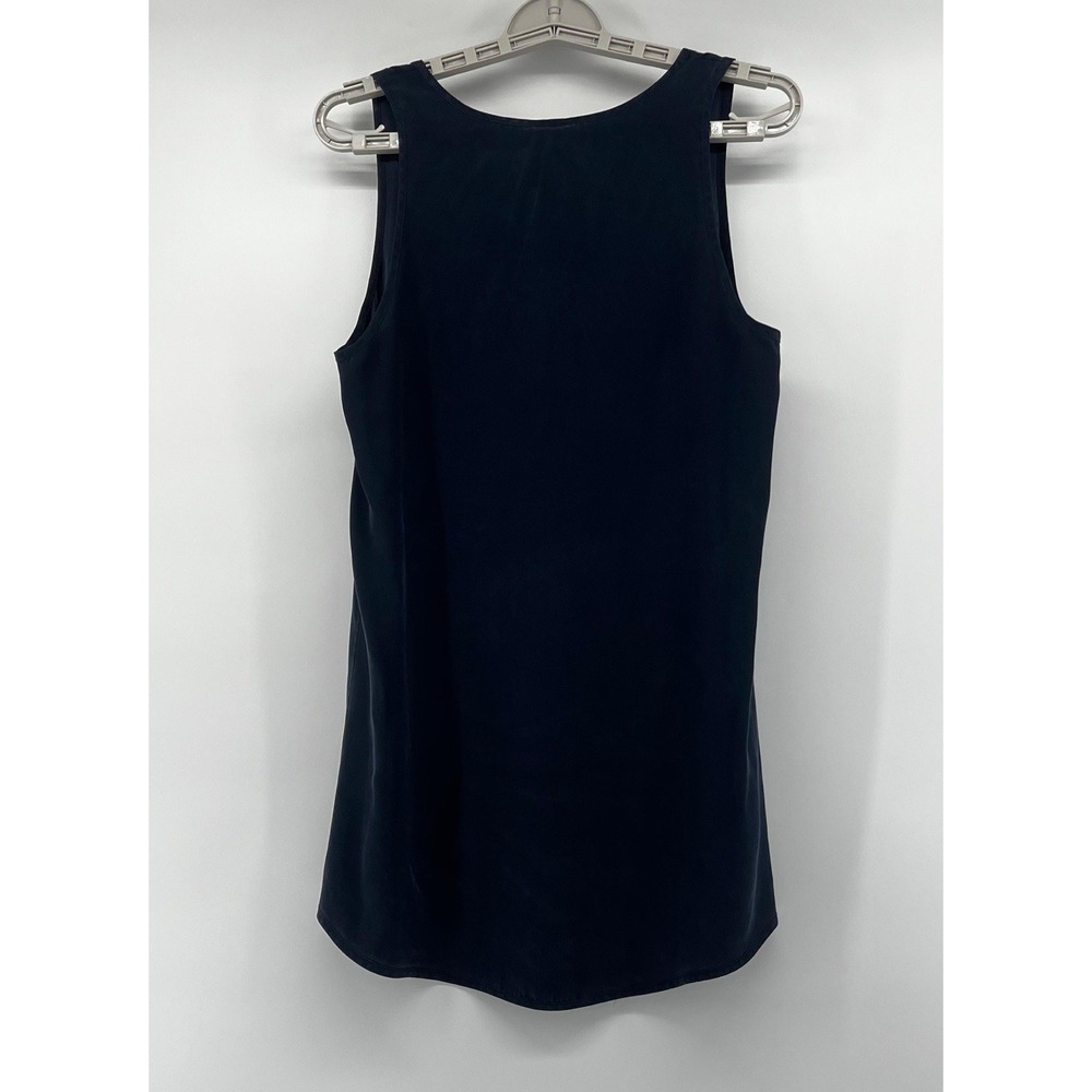 Karolina Zmarlak Women's Silk Navy Blue  Green Tank Top‎ Size Small